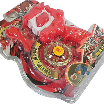 Red top spinning tops toy with launcher for kids 6 years and older