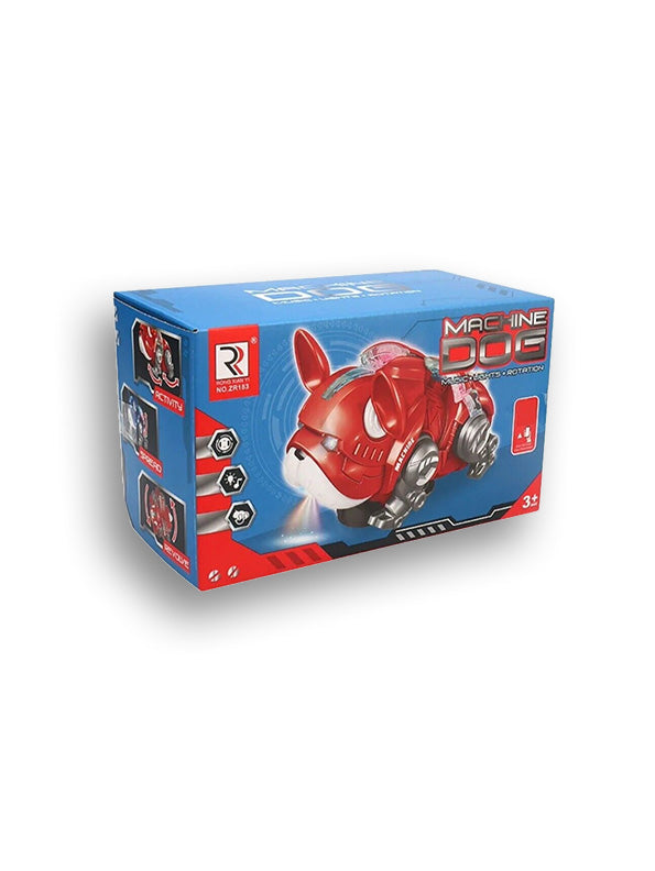Red toy bulldog bulldogs robot with light effects, suitable for children ages 3 and up
