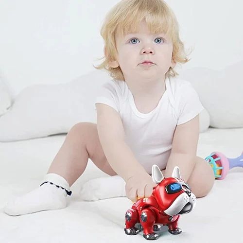 Red toy bulldog bulldogs for toddlers, interactive design for engaging play