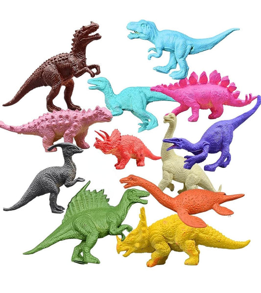 Colorful toy dinosaur toys set with various species for kids ages 3 and up