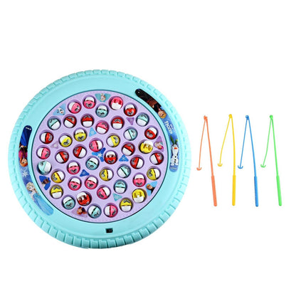 Frozen toy fishing game in blue for 3-6 years with colorful fish and fishing rods