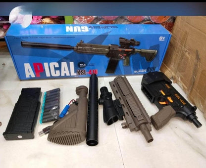 KSL-406 toy gun set in brown with accessories for ages 8 and up