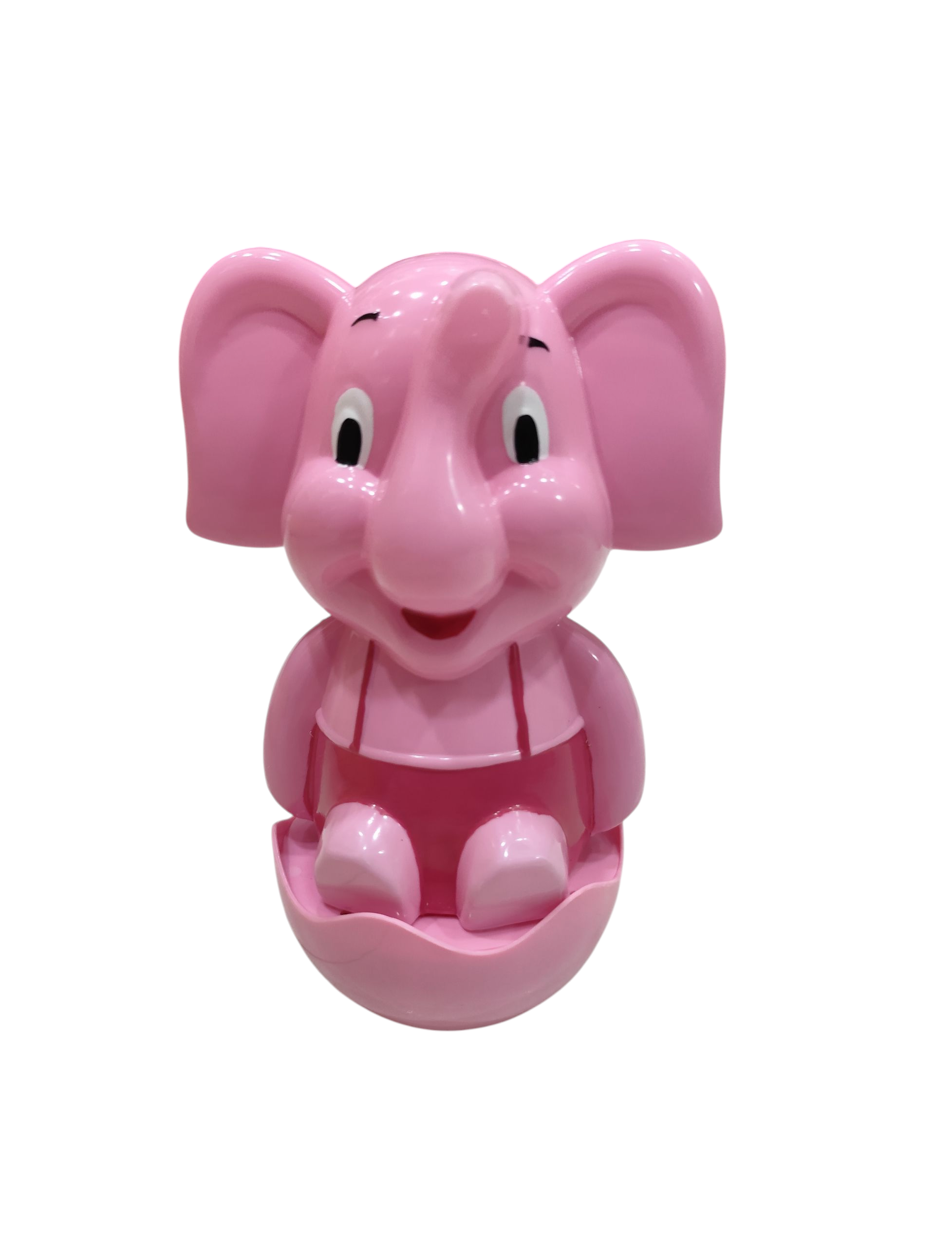 Pink toy story roly poly clown for toddlers, wobbles as it rocks for interactive play