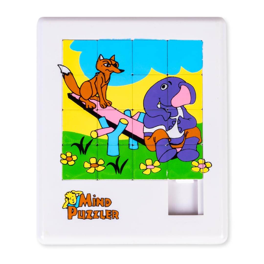 T-Rex the toyland Sitamarhi colorful mind puzzle toy for kids featuring elephant and fox on seesaw