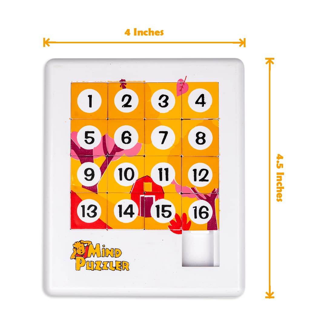 Mind puzzler numbers for kids sliding number puzzle toy with 16 tiles and colorful design