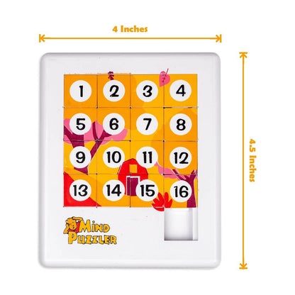 Mind puzzler numbers for kids sliding number puzzle toy with 16 tiles and colorful design