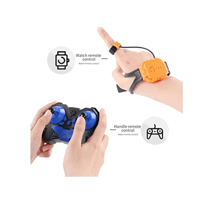 Toyrist Super Double Flip Rc Car Stunt Remote Control Pioneer Car 2.4Ghz Gesture Sensor Watch Control Toy Cars 360 Flips With Lights Music.,Red - T-Rex the toyland Sitamarhi