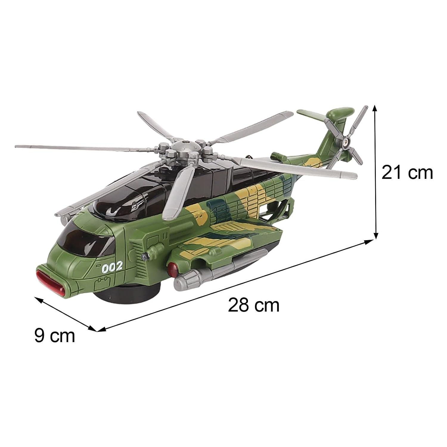 Green toy helicopter vehicle with spinning rotors for ages 3 and up, ideal for imaginative play featuring toys toy vehicles