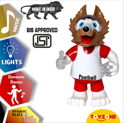 Toyzone musical dancing wolf toy for kids with lights and dynamic dance and beats features