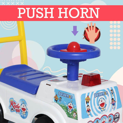 Toyzone Doraemon Mini Ride On-53217 | Baby Car | Kids Car | Toy Car| Push Car| Storage and Backrest | Swing Car| Ride on Car with Music & Horn - T-Rex the toyland Sitamarhi
