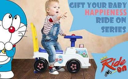 Toyzone Doraemon Mini Ride On-53217 | Baby Car | Kids Car | Toy Car| Push Car| Storage and Backrest | Swing Car| Ride on Car with Music & Horn - T-Rex the toyland Sitamarhi