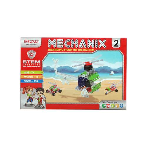 Mechanix 2 educational construction toy set with 170 pieces for creative STEM engineering projects