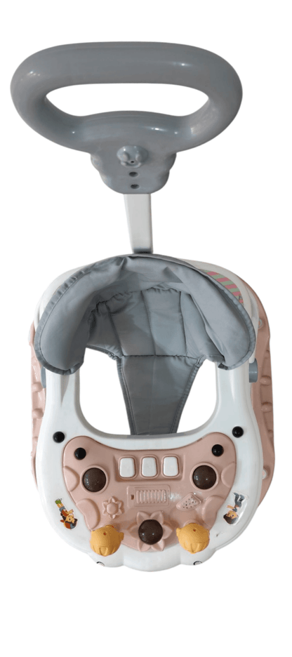 Walker Paul in pink and white with interactive features for infants aged 6-12 months