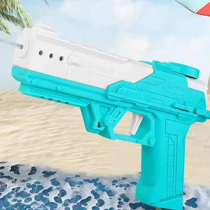 Blue and white water gun gun for summer fun, perfect for kids ages 5 and up