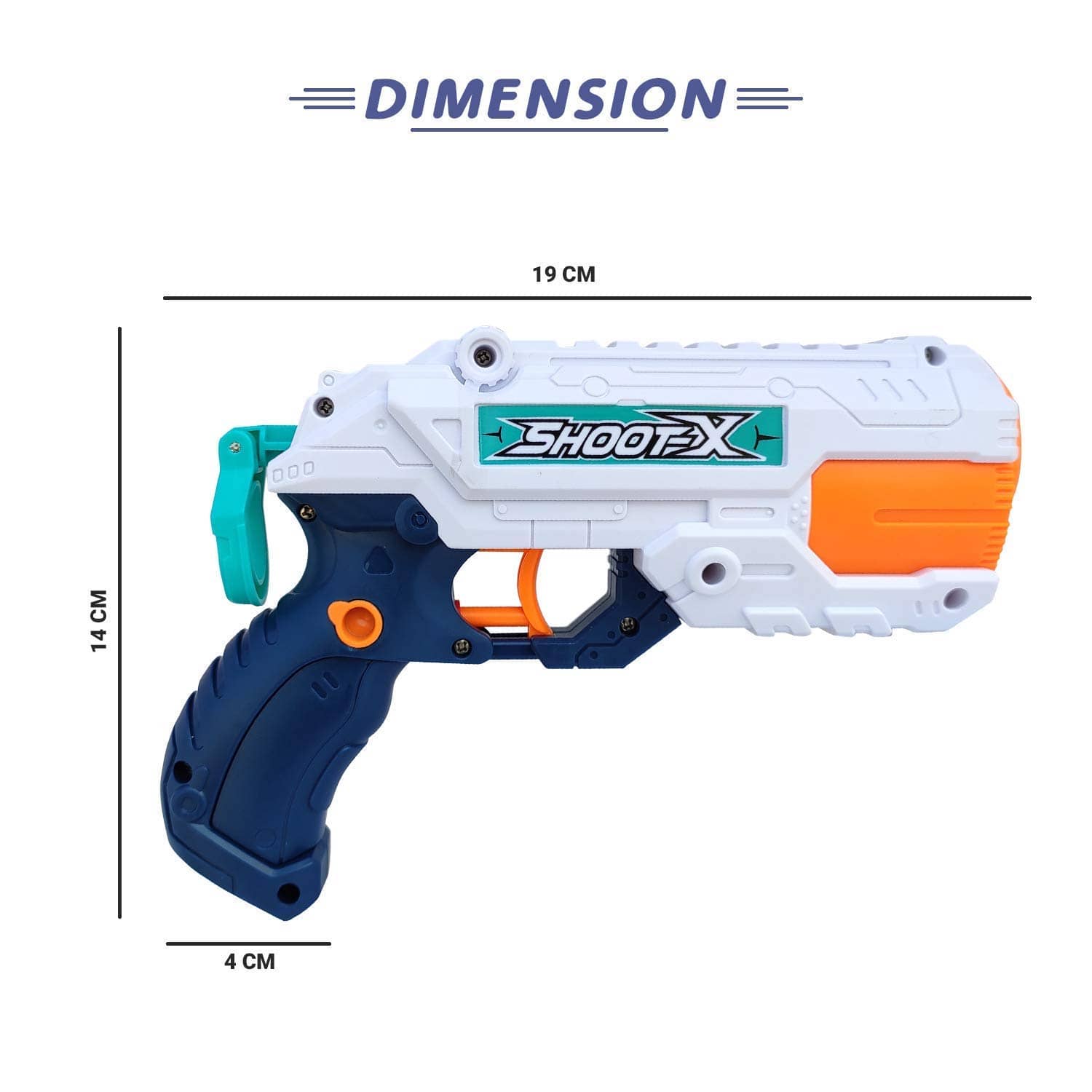 White and orange water gun gun designed for kids, ideal for outdoor fun and water play