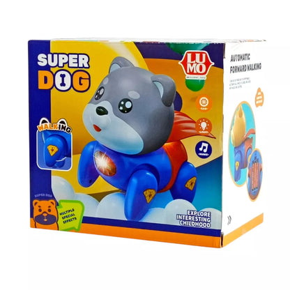 Luminoso Super Walking Superman Dog with Lights and Music | Interactive Toy with Multiple Special Effects