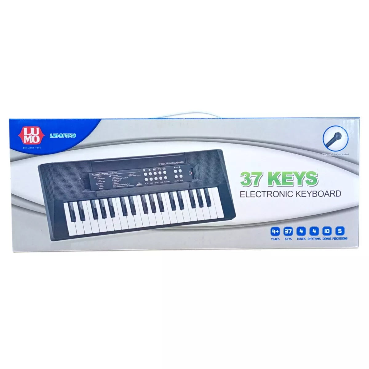 Luminoso Electronic Musical Keyboard with 37 Keys and Mic | Fun Interactive Kids Keyboard for 4+ Years