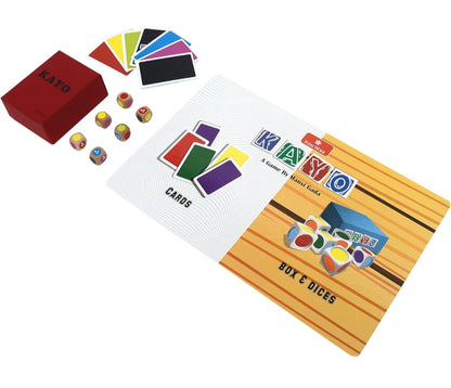 Kayo color matching game with dice and cards for family fun, work by red wing shoes