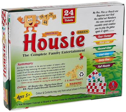 Housie game set deluxe by T-Rex the toyland Sitamarhi with 24 reusable tickets for family entertainment