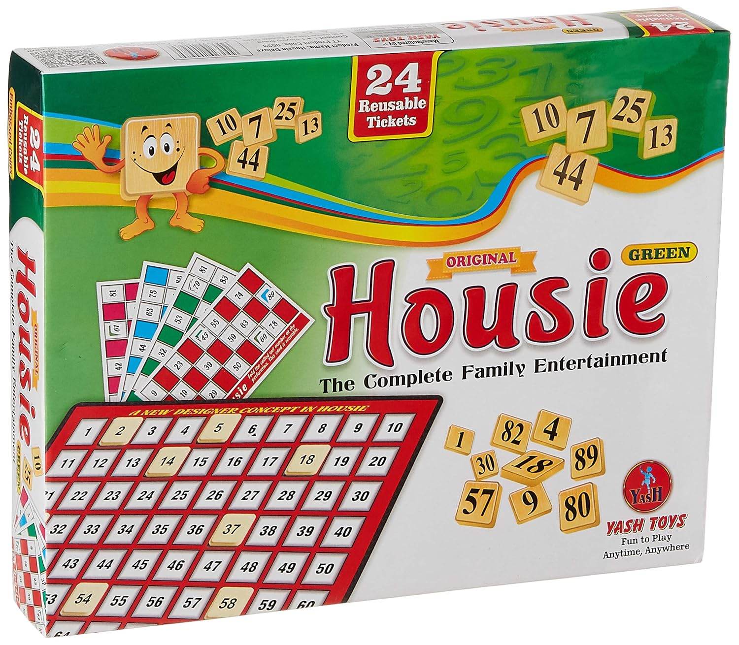 Housie game set deluxe by T-Rex the toyland Sitamarhi with 24 reusable tickets and colorful family game boards