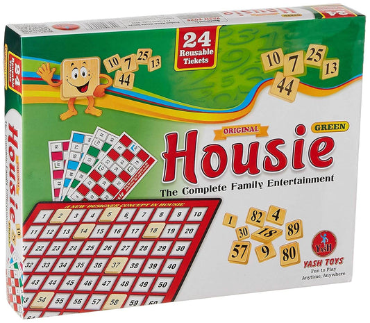 Housie game set deluxe by T-Rex the toyland Sitamarhi with 24 reusable tickets and colorful family game boards